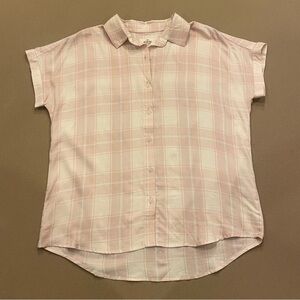 Women’s Marine Layer Cap Sleeve Button Down Shirt Size Medium